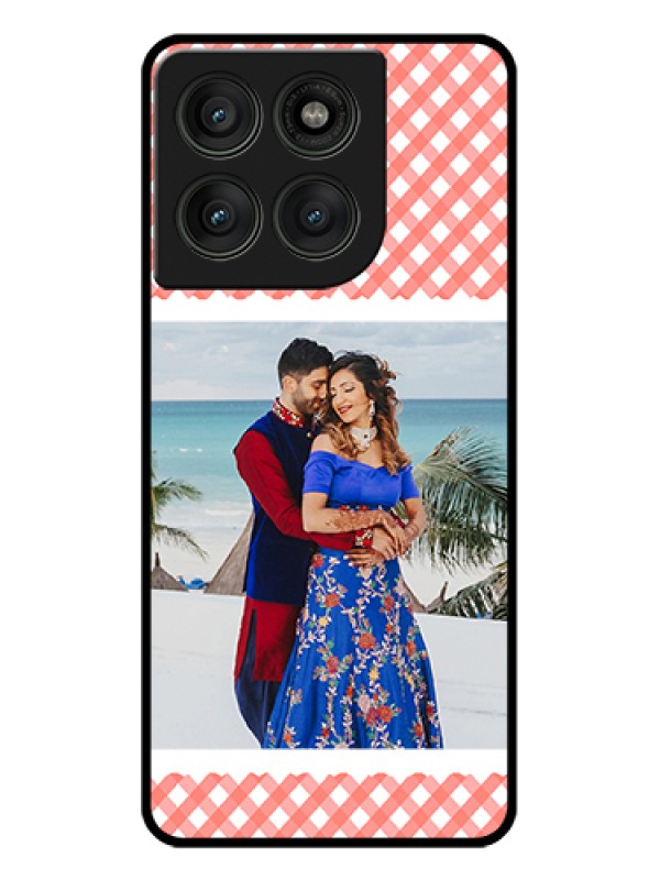 Custom Motorola Edge 60 Pro 5G Custom Glass Phone Case - Pink Pattern Design