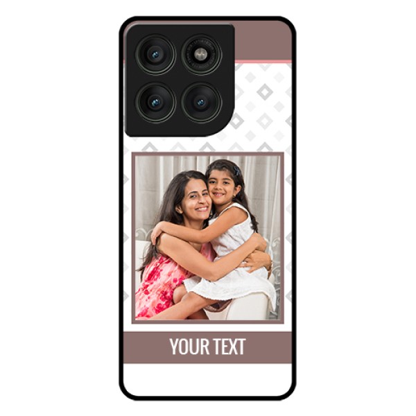 Motorola Edge 60 Pro 5G Custom Glass Phone Case - Simple Diamond Design Motorola Edge 60 Pro 5G Custom Glass Phone Case - Simple Diamond Design