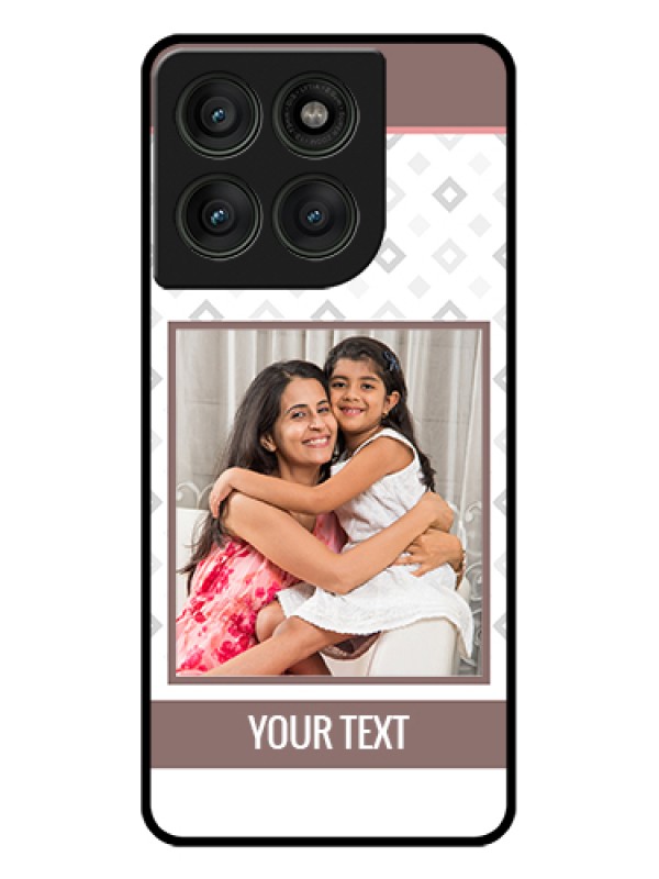 Custom Motorola Edge 60 Pro 5G Custom Glass Phone Case - Simple Diamond Design