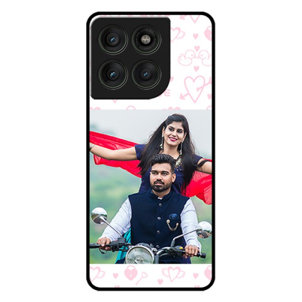 Motorola Edge 60 Pro 5G Custom Glass Phone Case - Pink Flying Heart Design Motorola Edge 60 Pro 5G Custom Glass Phone Case - Pink Flying Heart Design