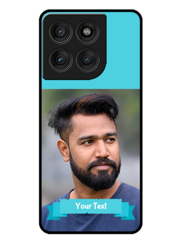 Custom Motorola Edge 60 Pro 5G Custom Glass Phone Case - Blue Color Design