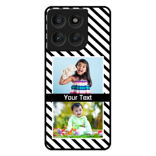Motorola Edge 60 Pro 5G Custom Glass Phone Case - Black And White Stripes Design Motorola Edge 60 Pro 5G Custom Glass Phone Case - Black And White Stripes Design