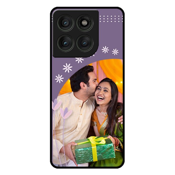 Motorola Edge 60 Pro 5G Custom Glass Phone Case - Lavender Flowers Design