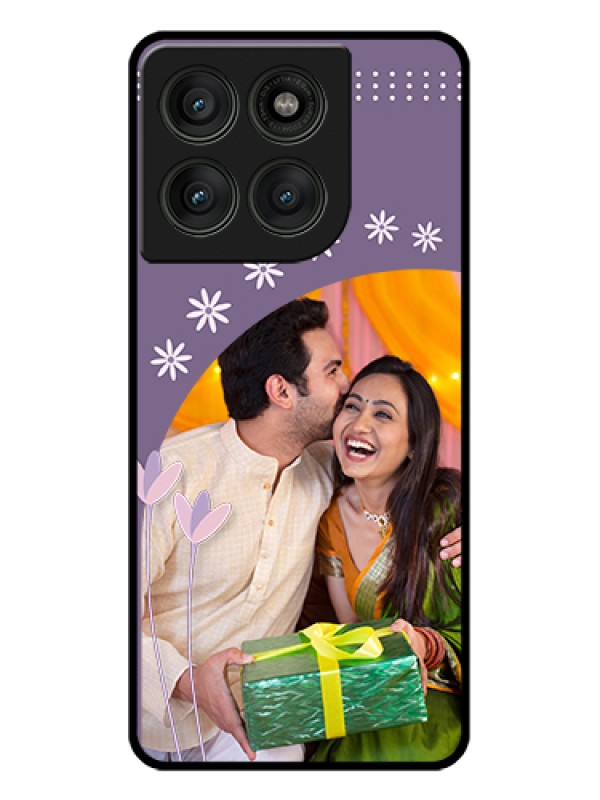 Custom Motorola Edge 60 Pro 5G Custom Glass Phone Case - Lavender Flowers Design