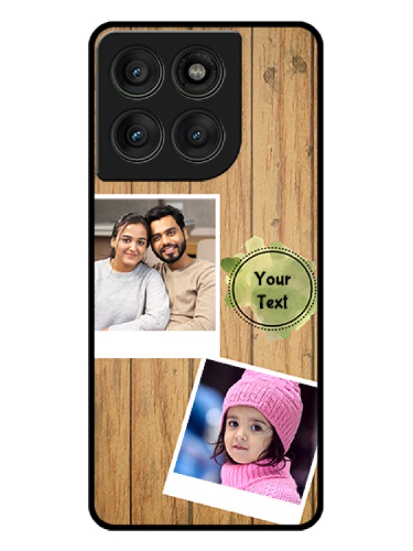 Custom Motorola Edge 60 Pro 5G Custom Glass Phone Case - Wooden Texture Design