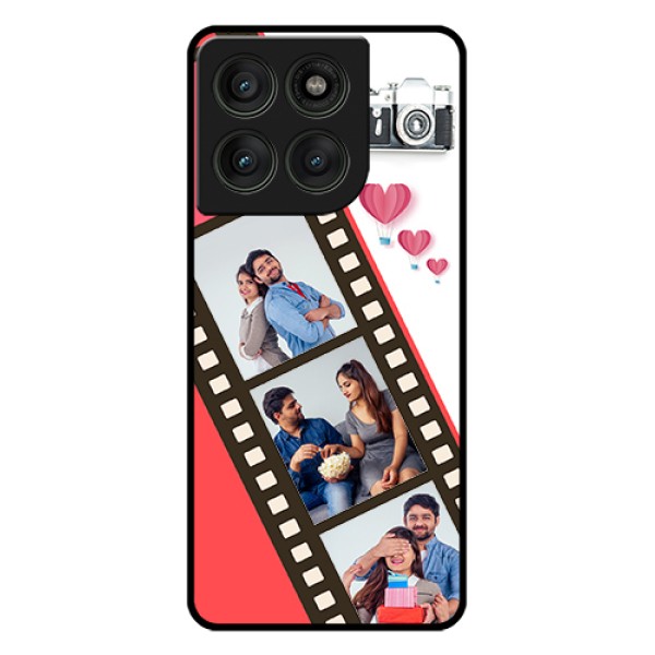 Motorola Edge 60 Pro 5G Custom Glass Phone Case - 3 Image Holder With Film Reel Motorola Edge 60 Pro 5G Custom Glass Phone Case - 3 Image Holder With Film Reel