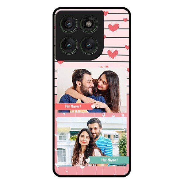 Motorola Edge 60 Pro 5G Custom Glass Phone Case - Photo With Heart Design Motorola Edge 60 Pro 5G Custom Glass Phone Case - Photo With Heart Design