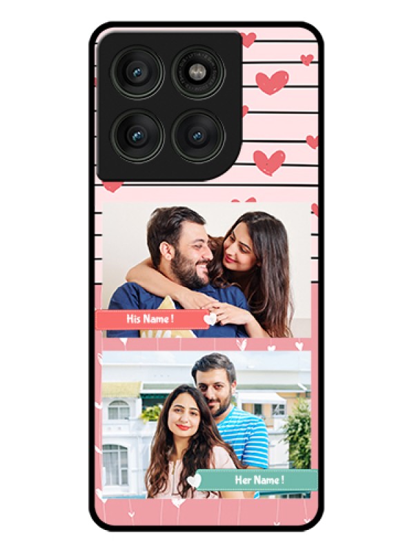 Custom Motorola Edge 60 Pro 5G Custom Glass Phone Case - Photo With Heart Design