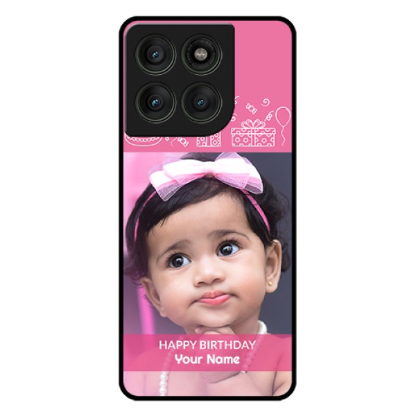 Motorola Edge 60 Pro 5G Custom Glass Phone Case - With Birthday Line Art Design
