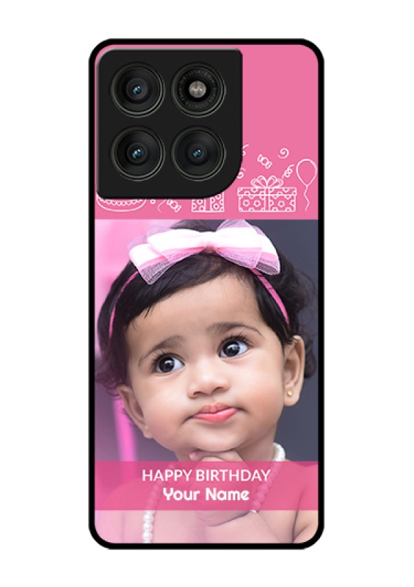 Motorola Edge 60 Pro 5G Custom Glass Phone Case - With Birthday Line Art Design