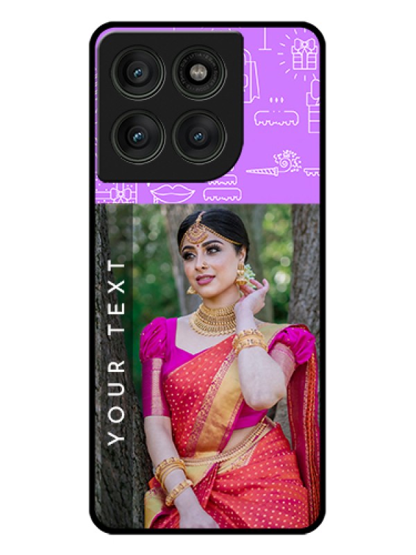 Custom Motorola Edge 60 Pro 5G Custom Glass Phone Case - Birthday Icons Design