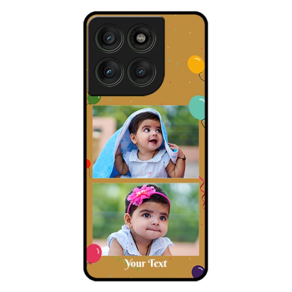 Motorola Edge 60 Pro 5G Custom Glass Phone Case - Image Holder With Birthday Celebrations Design Motorola Edge 60 Pro 5G Custom Glass Phone Case - Image Holder With Birthday Celebrations Design