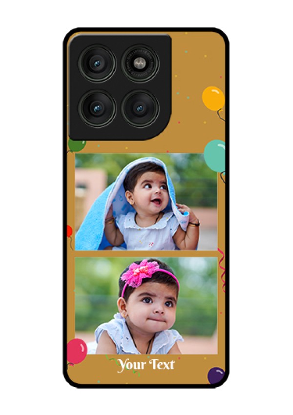 Motorola Edge 60 Pro 5G Custom Glass Phone Case - Image Holder With Birthday Celebrations Design