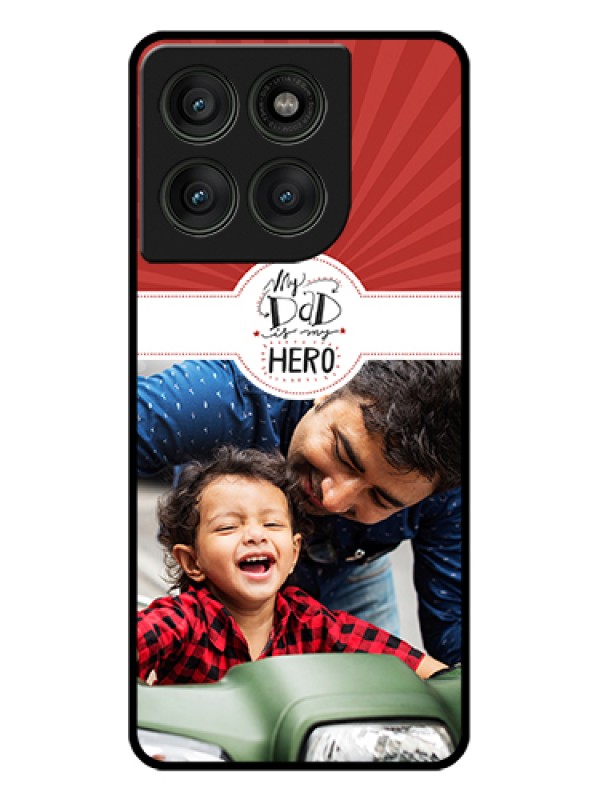 Custom Motorola Edge 60 Pro 5G Custom Glass Phone Case - My Dad Hero Design