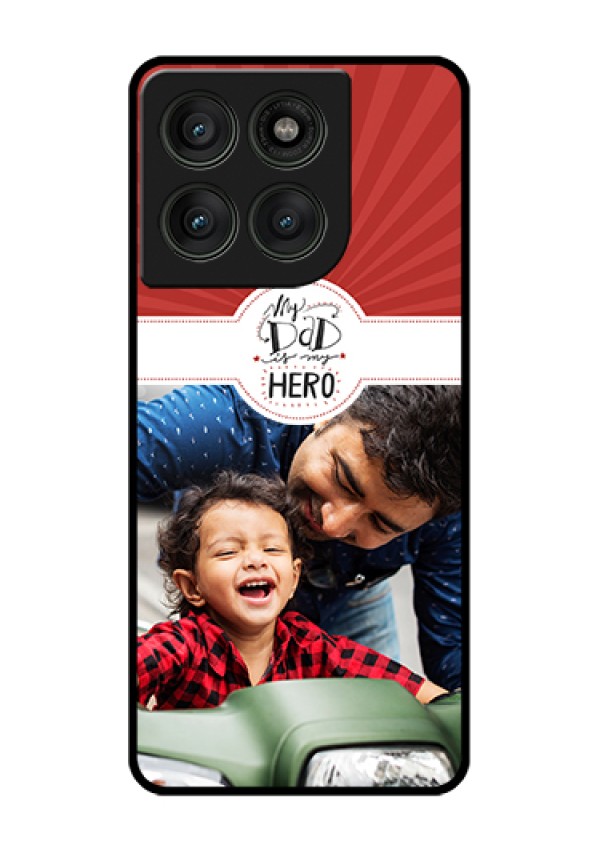 Motorola Edge 60 Pro 5G Custom Glass Phone Case - My Dad Hero Design