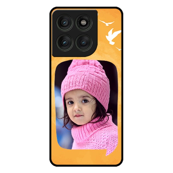 Motorola Edge 60 Pro 5G Custom Glass Phone Case - Water Color Design With Bird Icons Motorola Edge 60 Pro 5G Custom Glass Phone Case - Water Color Design With Bird Icons