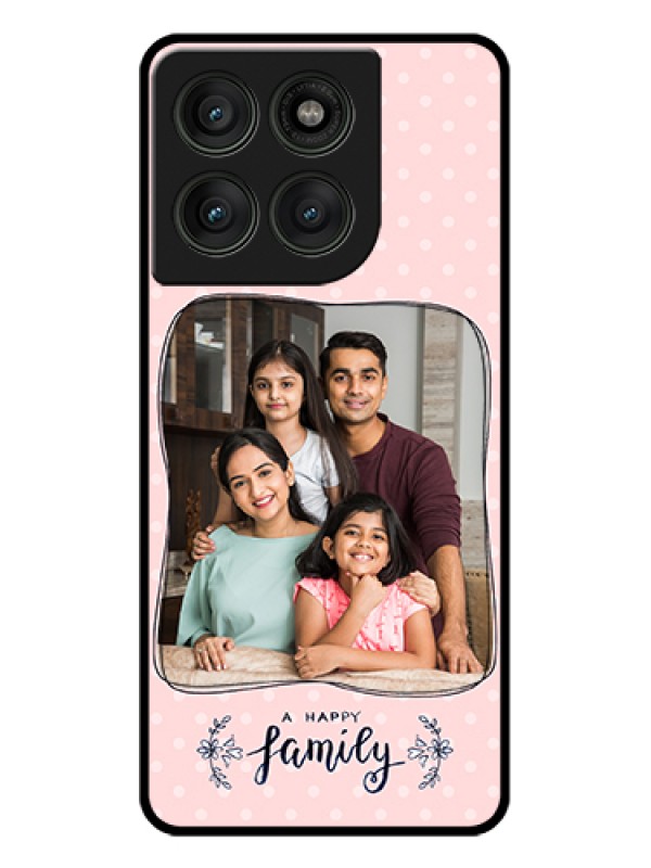 Custom Motorola Edge 60 Pro 5G Custom Glass Phone Case - Family With Dots Design