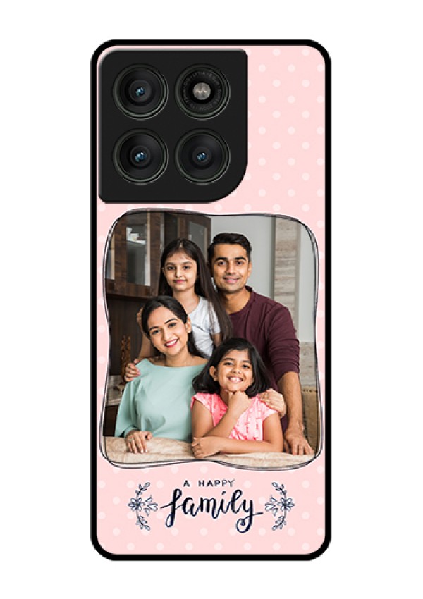 Motorola Edge 60 Pro 5G Custom Glass Phone Case - Family With Dots Design