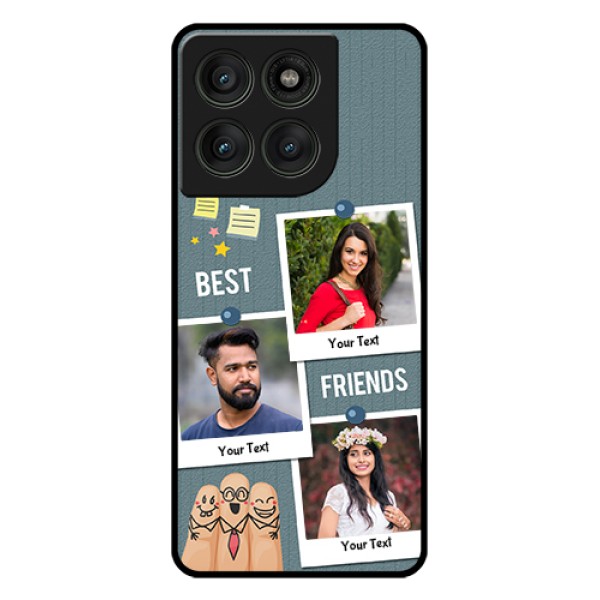 Motorola Edge 60 Pro 5G Custom Glass Phone Case - Sticky Frames And Friendship Design Motorola Edge 60 Pro 5G Custom Glass Phone Case - Sticky Frames And Friendship Design