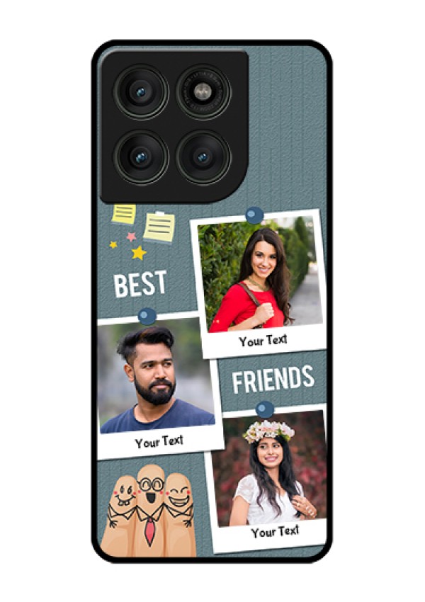 Motorola Edge 60 Pro 5G Custom Glass Phone Case - Sticky Frames And Friendship Design