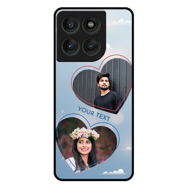 Motorola Edge 60 Pro 5G Custom Glass Phone Case - Blue Color Couple Design