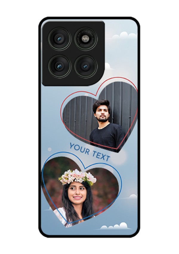 Motorola Edge 60 Pro 5G Custom Glass Phone Case - Blue Color Couple Design