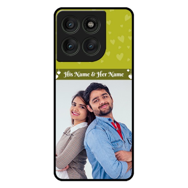 Motorola Edge 60 Pro 5G Custom Glass Phone Case - You & Me Heart Design