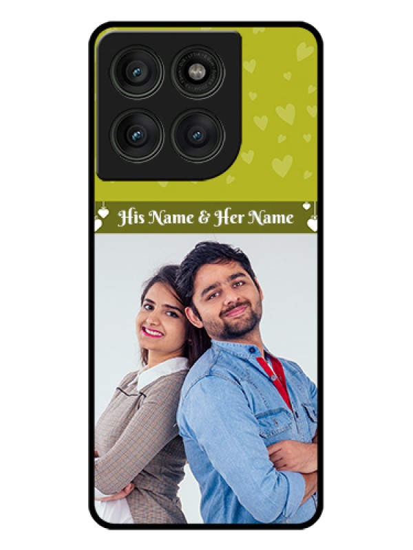 Custom Motorola Edge 60 Pro 5G Custom Glass Phone Case - You & Me Heart Design