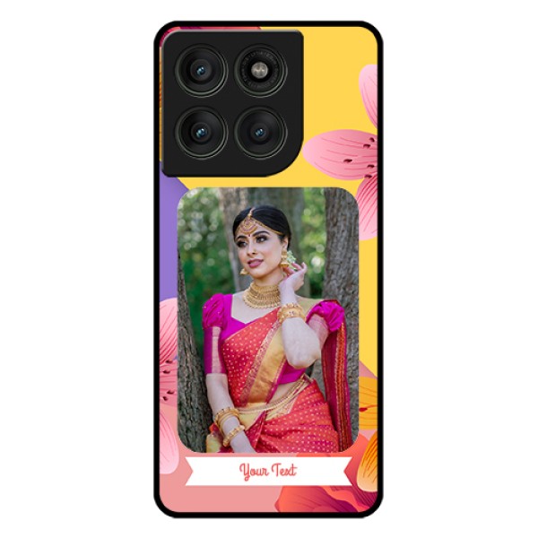 Motorola Edge 60 Pro 5G Custom Glass Phone Case - 3 Image With Vintage Floral Design Motorola Edge 60 Pro 5G Custom Glass Phone Case - 3 Image With Vintage Floral Design