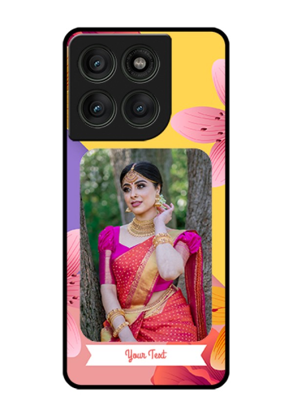 Motorola Edge 60 Pro 5G Custom Glass Phone Case - 3 Image With Vintage Floral Design