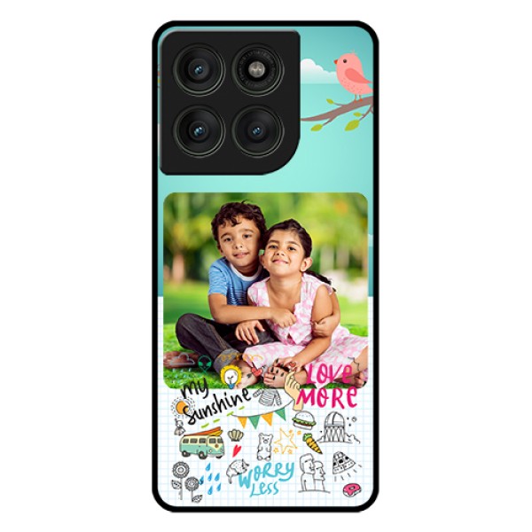 Motorola Edge 60 Pro 5G Custom Glass Phone Case - Doodle Love Design