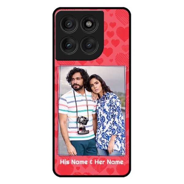 Motorola Edge 60 Pro 5G Custom Glass Phone Case - With Red Heart Symbols Design Motorola Edge 60 Pro 5G Custom Glass Phone Case - With Red Heart Symbols Design