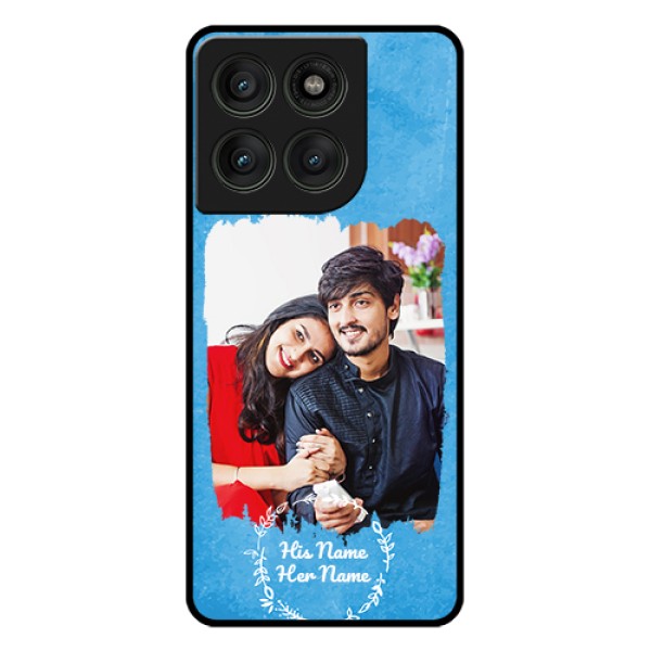 Motorola Edge 60 Pro 5G Custom Glass Phone Case - Blue Color Vintage Design Motorola Edge 60 Pro 5G Custom Glass Phone Case - Blue Color Vintage Design