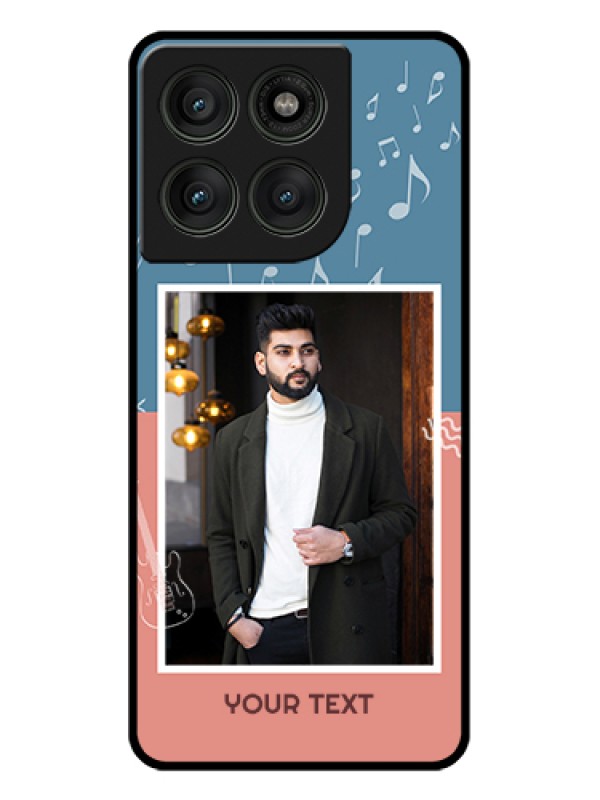 Custom Motorola Edge 60 Pro 5G Custom Glass Phone Case - With Color Musical Note Design