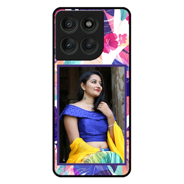 Motorola Edge 60 Pro 5G Custom Glass Phone Case - Abstract Floral Design Motorola Edge 60 Pro 5G Custom Glass Phone Case - Abstract Floral Design