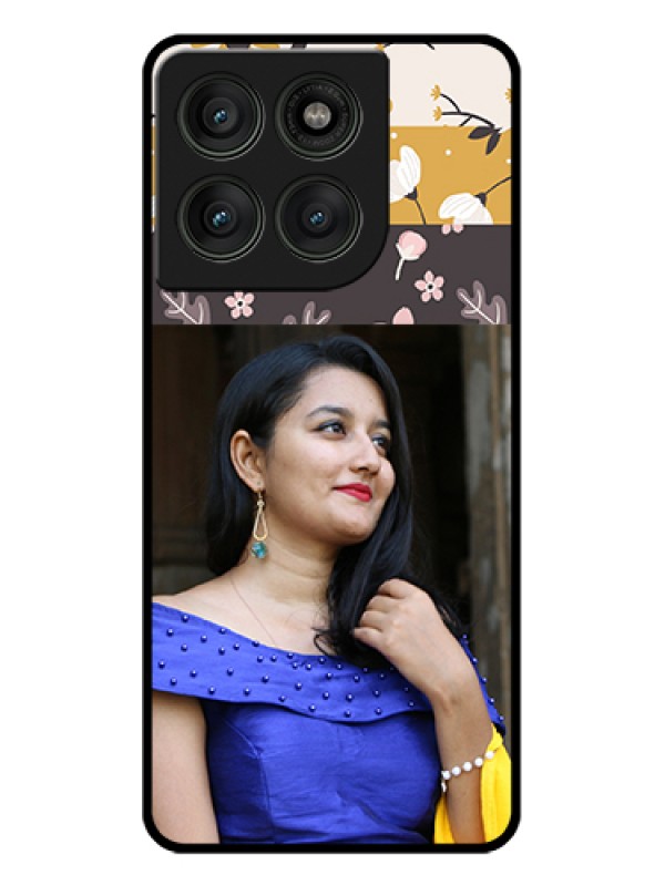 Custom Motorola Edge 60 Pro 5G Custom Glass Phone Case - Stylish Floral Design