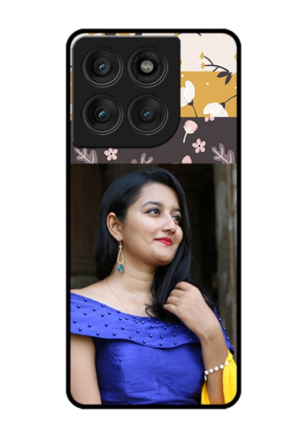 Motorola Edge 60 Pro 5G Custom Glass Phone Case - Stylish Floral Design