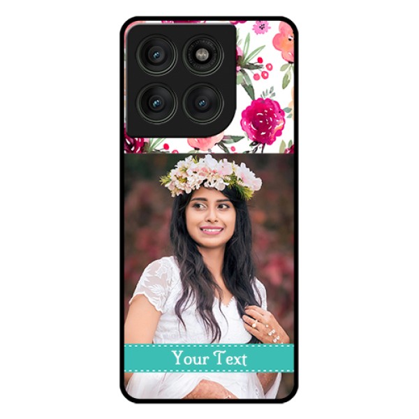 Motorola Edge 60 Pro 5G Custom Glass Phone Case - Water Colors Floral Design Motorola Edge 60 Pro 5G Custom Glass Phone Case - Water Colors Floral Design