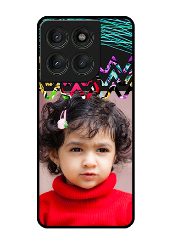 Motorola Edge 60 Pro 5G Custom Glass Phone Case - Neon Abstract Design