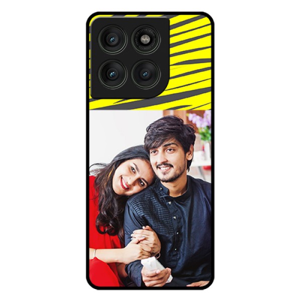 Motorola Edge 60 Pro 5G Custom Glass Phone Case - Yellow Abstract Design Motorola Edge 60 Pro 5G Custom Glass Phone Case - Yellow Abstract Design