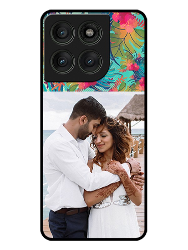 Custom Motorola Edge 60 Pro 5G Custom Glass Phone Case - Watercolor Floral Design