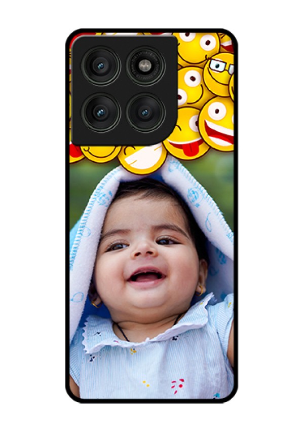 Motorola Edge 60 Pro 5G Custom Glass Phone Case - With Smiley Emoji Design