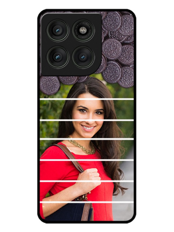Custom Motorola Edge 60 Pro 5G Custom Glass Phone Case - With Oreo Biscuit Design