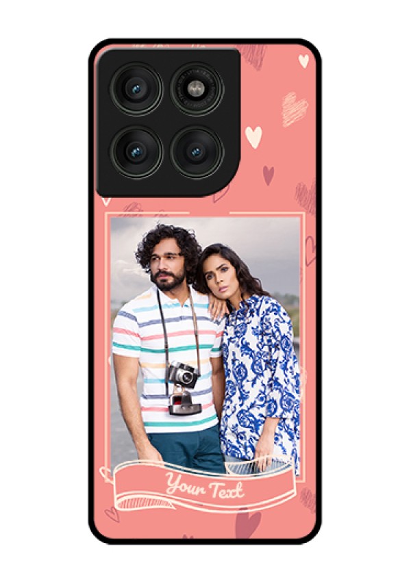 Motorola Edge 60 Pro 5G Custom Glass Phone Case - Love Doodle Art Design