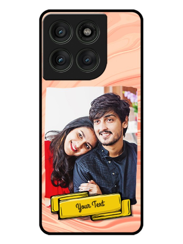 Custom Motorola Edge 60 Pro 5G Custom Glass Phone Case - Marble Texture Design