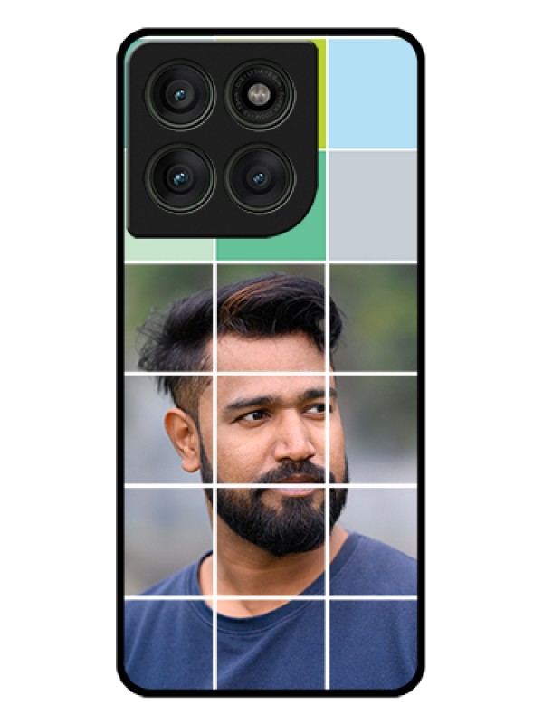 Custom Motorola Edge 60 Pro 5G Custom Glass Phone Case - With White Box Pattern