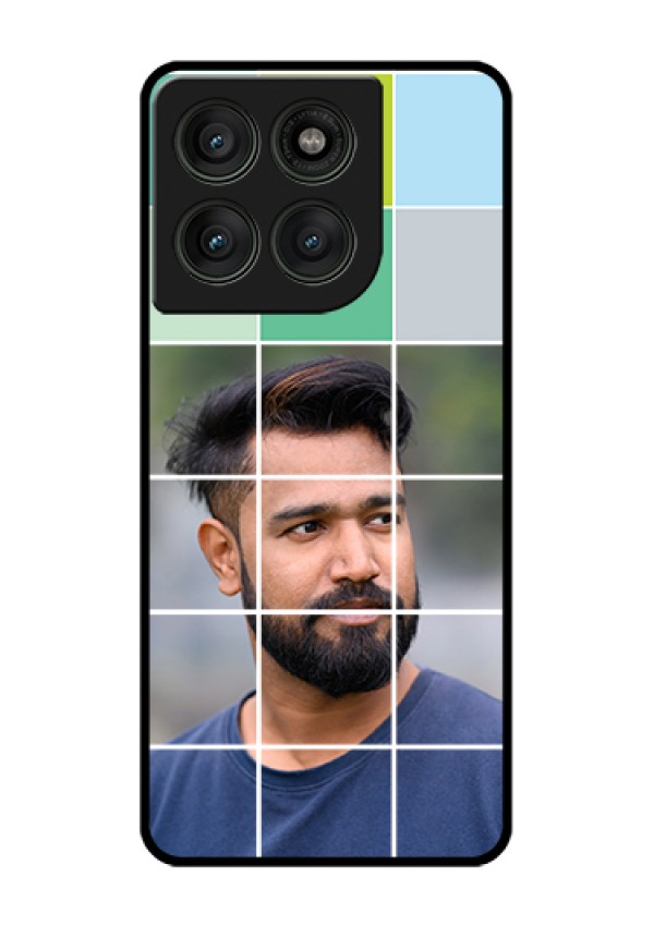 Motorola Edge 60 Pro 5G Custom Glass Phone Case - With White Box Pattern