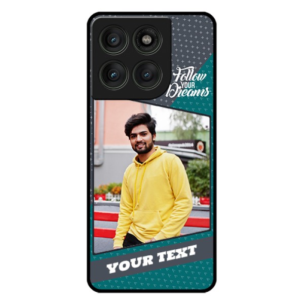 Motorola Edge 60 Pro 5G Custom Glass Phone Case - Background Pattern Design With Quote
