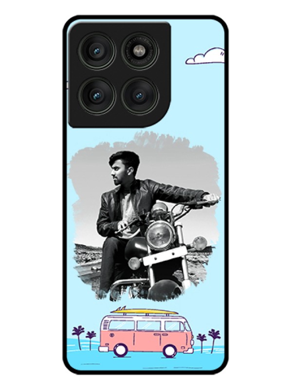 Custom Motorola Edge 60 Pro 5G Custom Glass Phone Case - Travel & Adventure Design