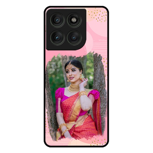 Motorola Edge 60 Pro 5G Custom Glass Phone Case - Gold Glitter Splash Design Motorola Edge 60 Pro 5G Custom Glass Phone Case - Gold Glitter Splash Design